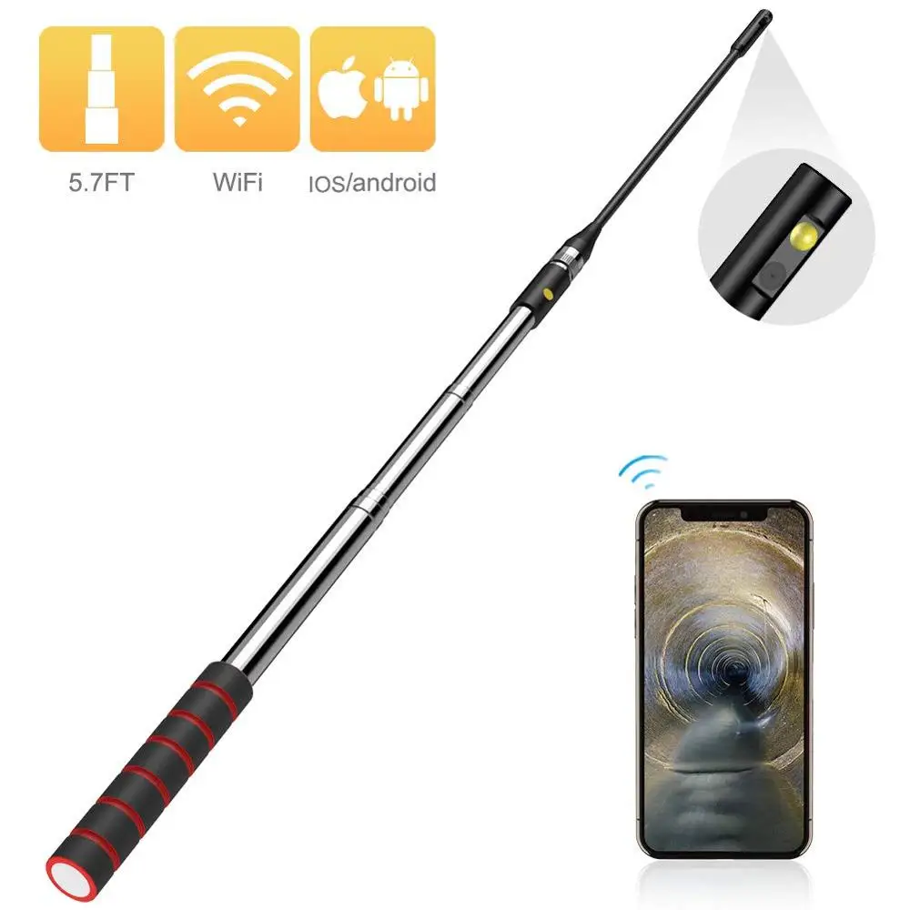 WiFi Endoscope with Side Cam Wireless Telescopic Digital Borescope Snake Inspection Tube Camera iOS