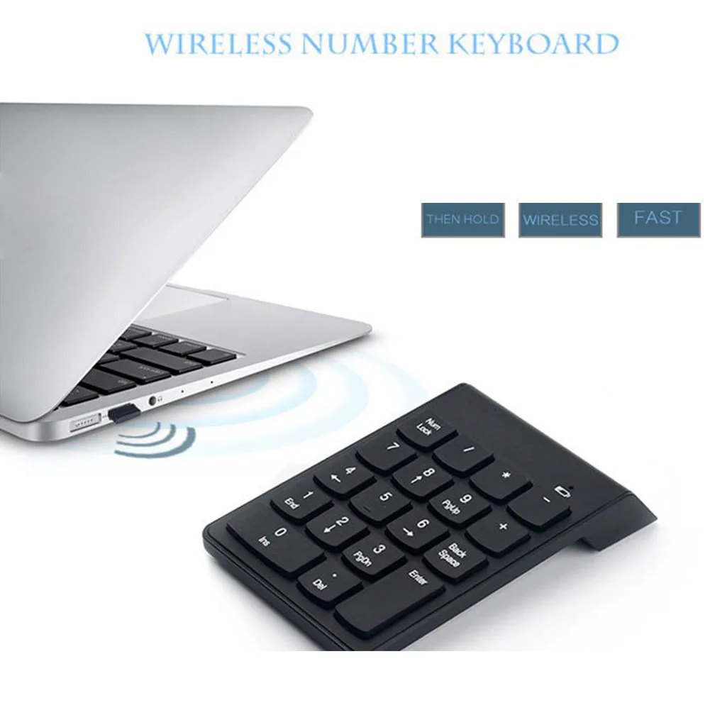

Keyboard Computer ABS Mini USB Numeric Keypad 18 Keys 2.4G Wireless Notebook Desktop External Digital Numpad Easy Operate