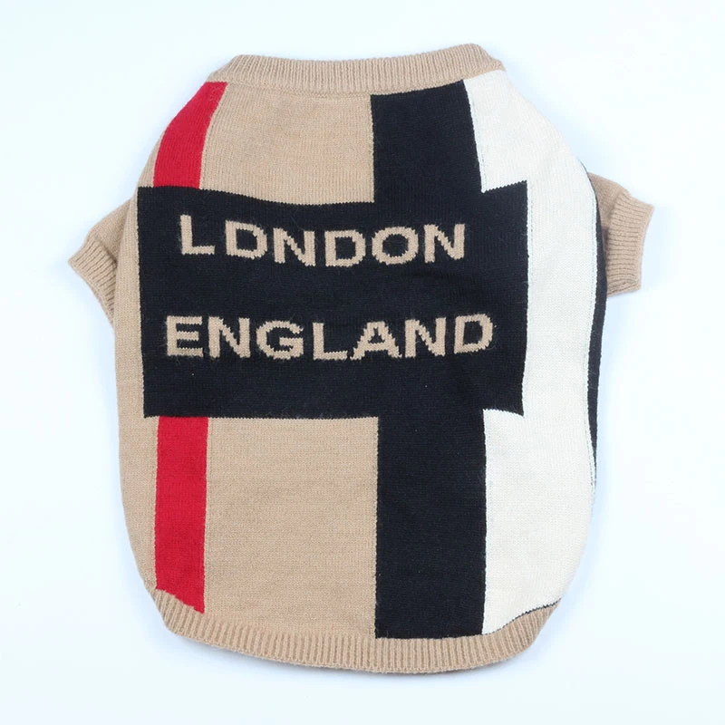 8 tamanhos estilo inglaterra camisola do cão