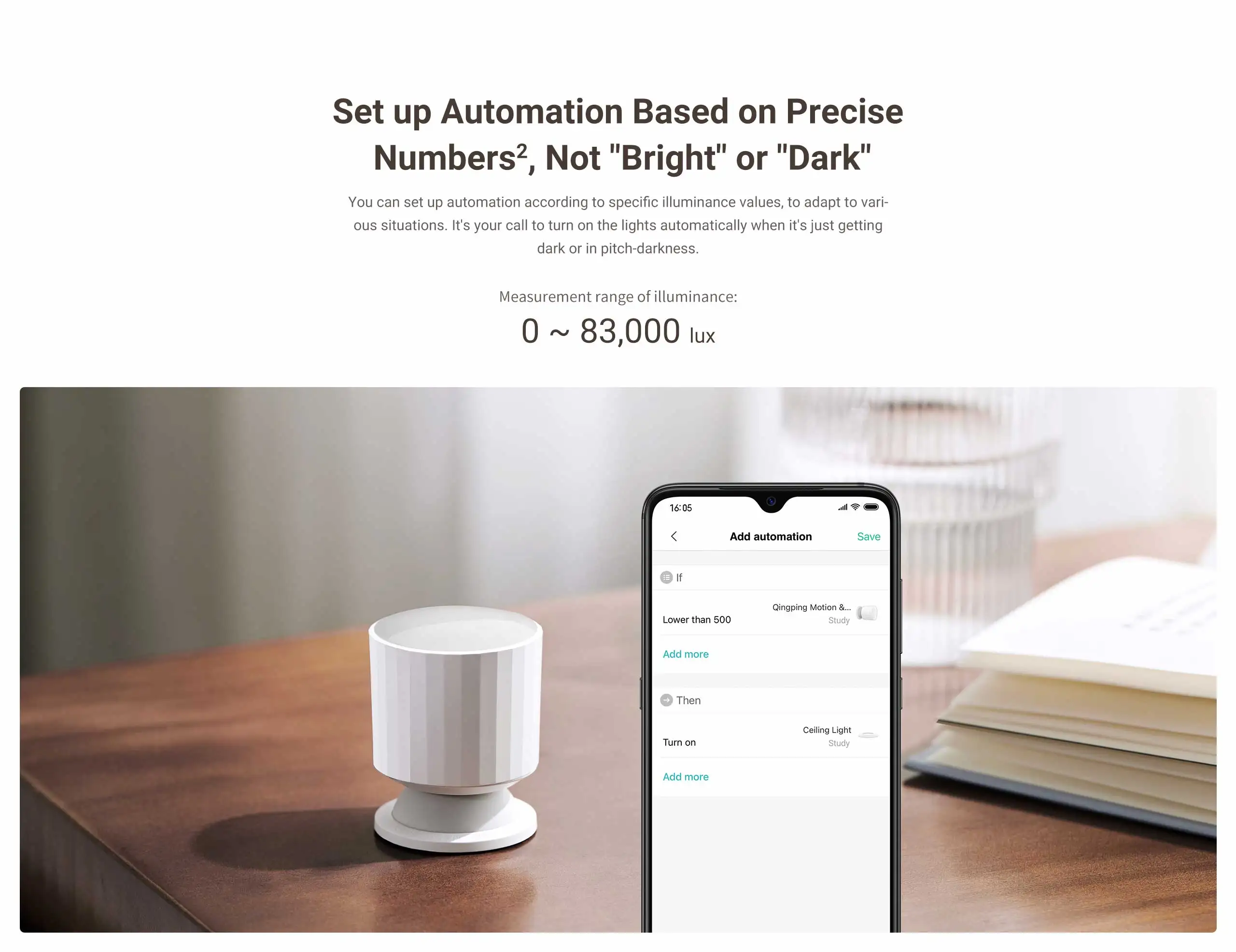 xiaomi Qingping Human Body / pet Sensor Smart Body Movement Motion & light SensorMagnetic split base For Mi home App