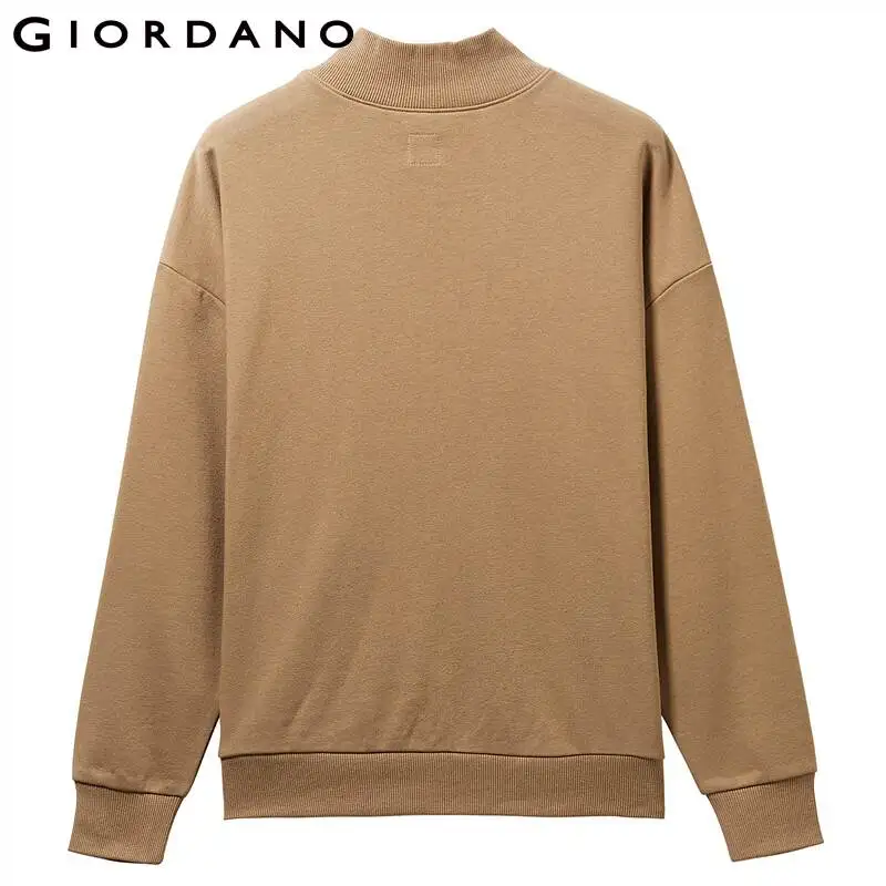 Giordano Женская толстовка вышитая буква свитер с воротником-стойкой с длинным рукавом свободный крой Sudadera Mujer повседневные топы 05399779