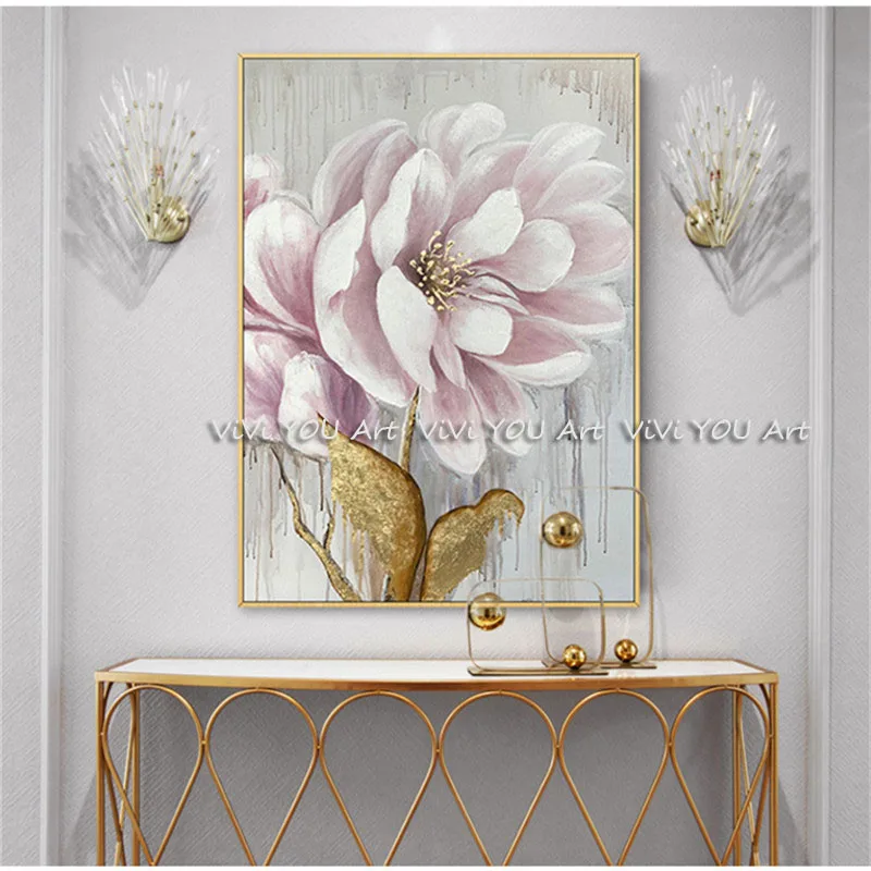 100-Hand-Painted-Abstract-White-Flower-Art-Painting-On-Canvas-Wall-Art-Wall-Adornment-Picture-Painting (5)