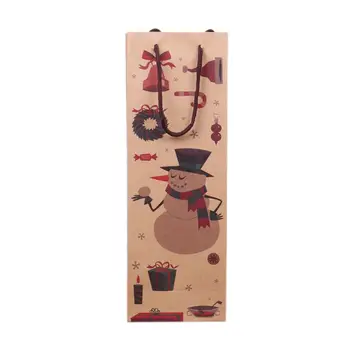 

Christmas Wine Bag Party Kraft Paper Wine Bags Wine Gift Bags Santa Claus Paper Wine Holder 12PCS