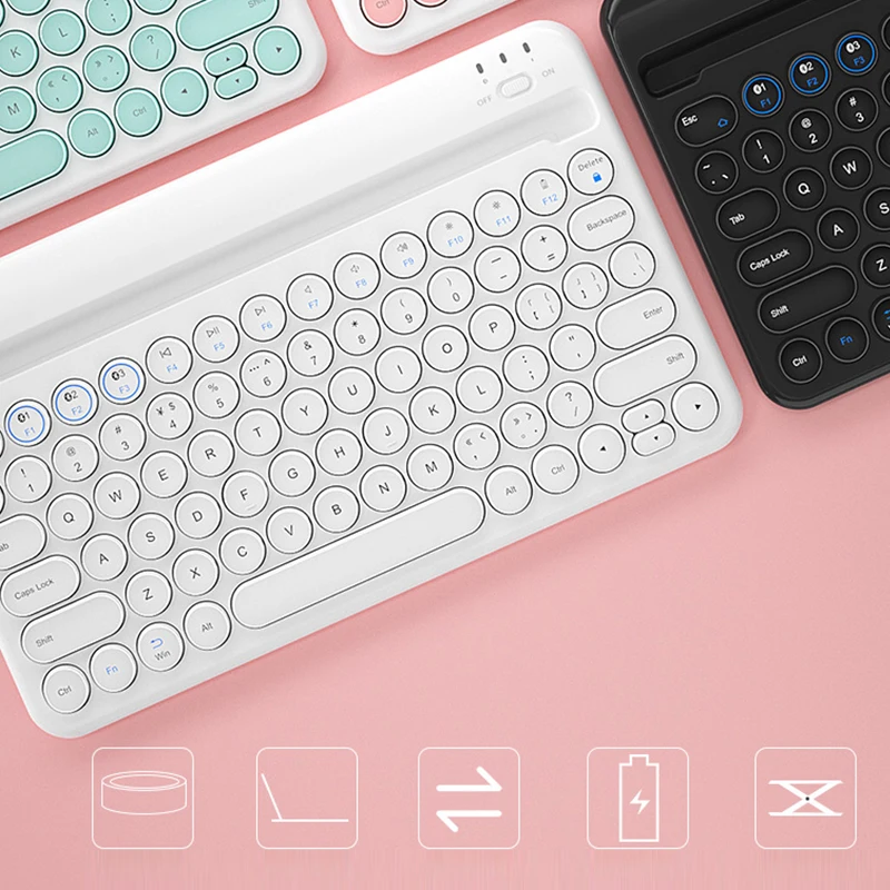 Портативная беспроводная Bluetooth клавиатура для iPad планшетов iPhone Macbook