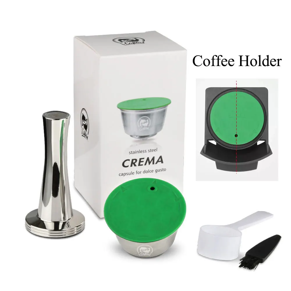 Многоразовые кофейные капсулы из нержавеющей стали для Nescafe Dolci Gusto Capsula с ложкой для вскрытия - Цвет: AS PICTURE