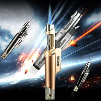 

Kitchen Welding Torch Turbo Lighter Outdoor Cigar Pen Spray Gun Lighter Jet Lighter Windproof 1300 C Blue Fire Butane Soldering