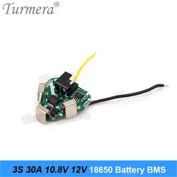 Turmera Screwdriver Drill Battery Case with 18650 Holder and 30A BMS Board (3S 30A BMS)