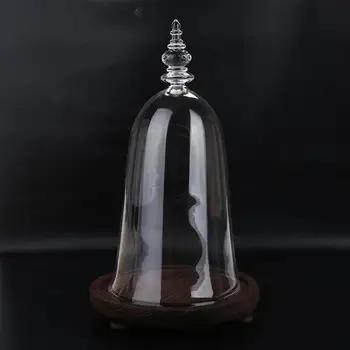 

Glass Display DIY Decoration Beautiful Glass Bell Jar Flower Realistic Mother'S Day Rose Glass Cover Creative Gift