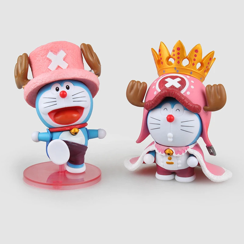 

11.5 cm Kawaii Doraemon Costume Play Chopper PVC Dolls Anime Character Wearing Hat Action Figure Kids Birthday Christmas Gifts