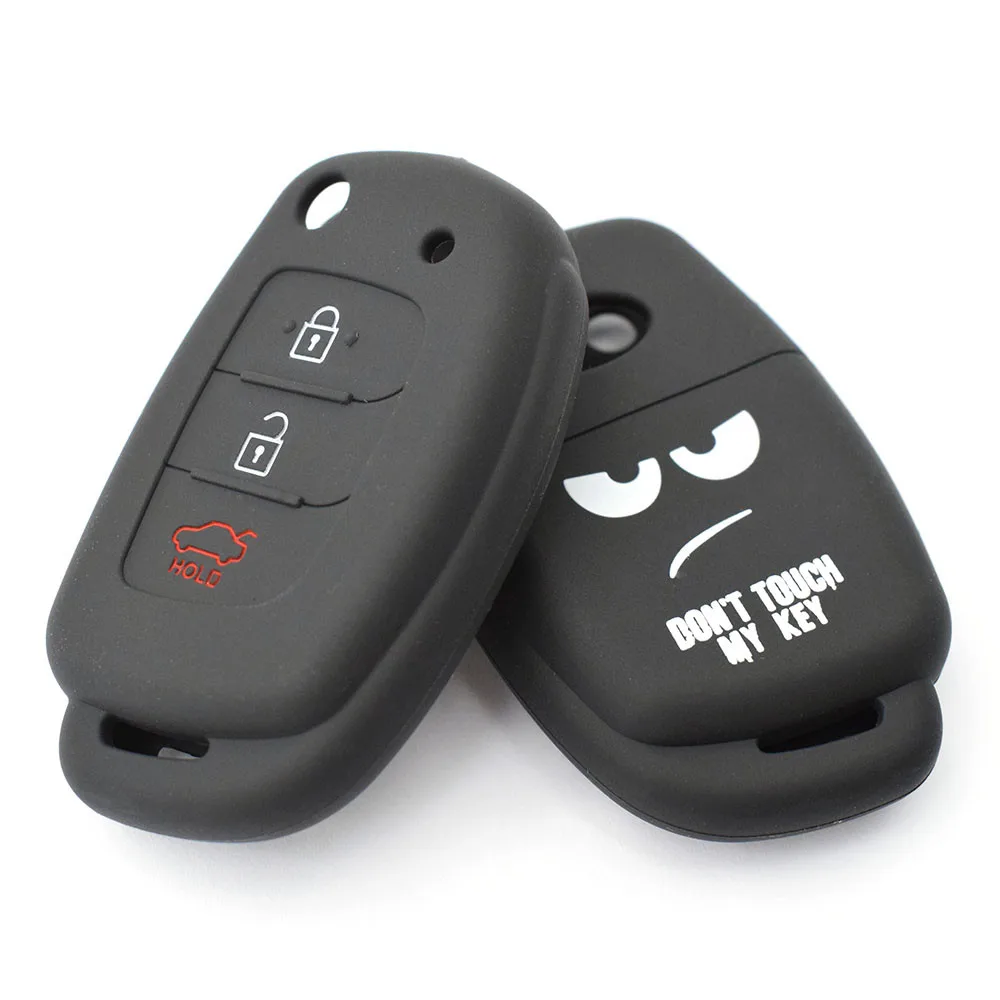 3 Buttons Remote Key Case For Hyundai Creta I20 Tucson Elantra Santa fe Silicone key Fob Shell Cover