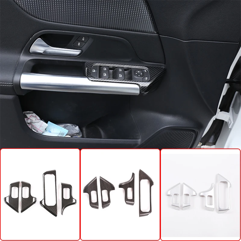 

Car Window Glasses Lift Button Cover Switch Frame Trim For Mercedes Benz B GLB Class W247 X247 2019-2020 Car Interior Accessorie