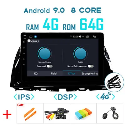 9.0 4G 64 DSP 1280P Android 9,0 Carplay 64G автомобильное радио gps для Mazda CX5 CX-5 2013 приемник навигация ips экран без DVD плеера - Цвет: 9.0 4G 64 DSP