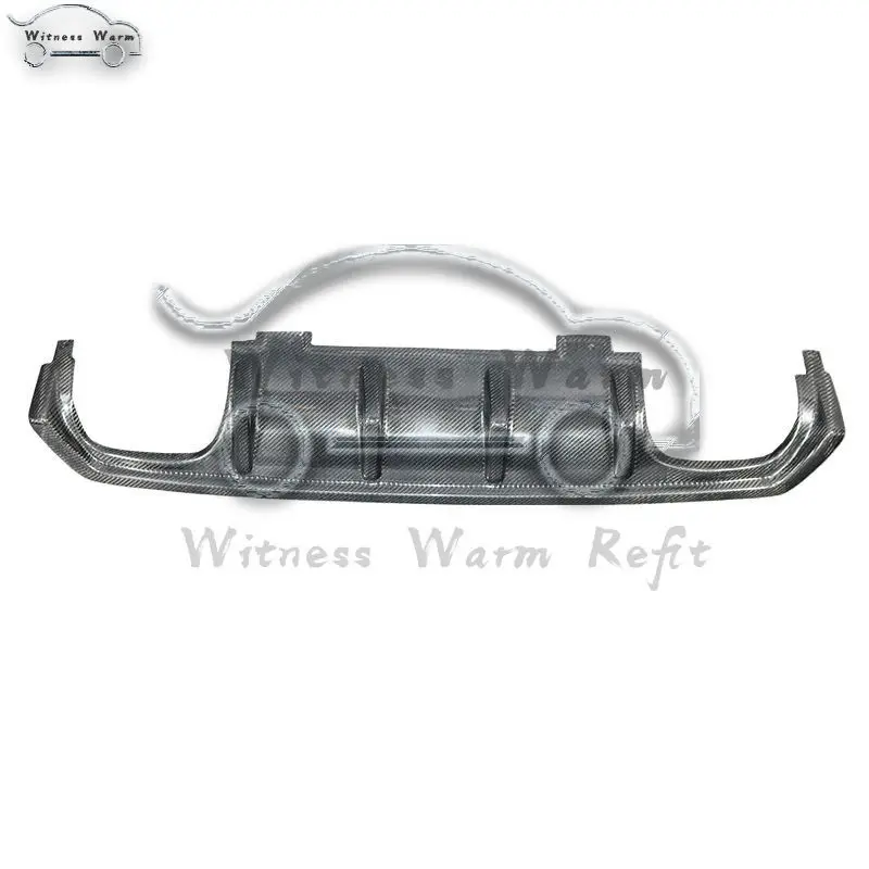 Задний бампер диффузор крышка для губ углеродное волокно четыре выпускных трубы