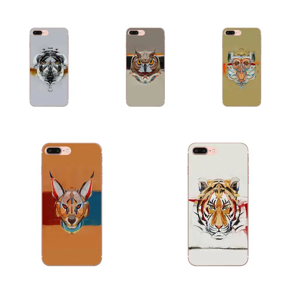 Soft Fashion Case Cover For Apple iPhone 4 4S 5 5C 5S SE 6 6S 7 8 Plus X XS Max XR Simple Art Graffiti Digital Animal Avatar | Мобильные
