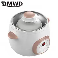 DMWD 1.5L Household Electric Slow Cooker Stew Pot Ceramic Soup Pot Casserole Breakfast Machine Porridge 12H Appointment 2
