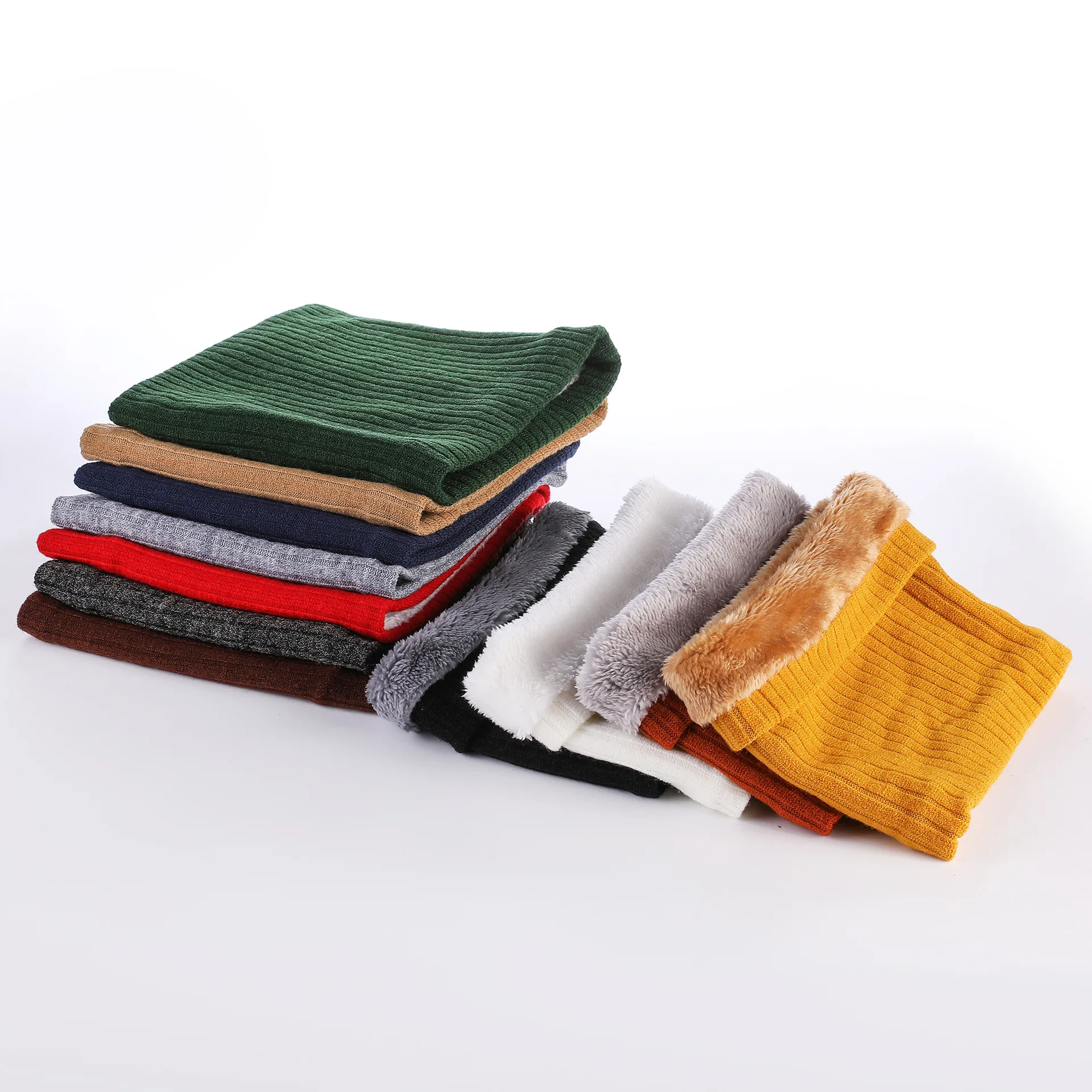 Knitted Scarf Neck Wrap Winter Knitted Plush Thick Neck Scarf Women Men Cashmer-Like Collar Warm Rings Scarves Outdoor Sport Men Collar Infinity Snood knitted scarf,neck wrap