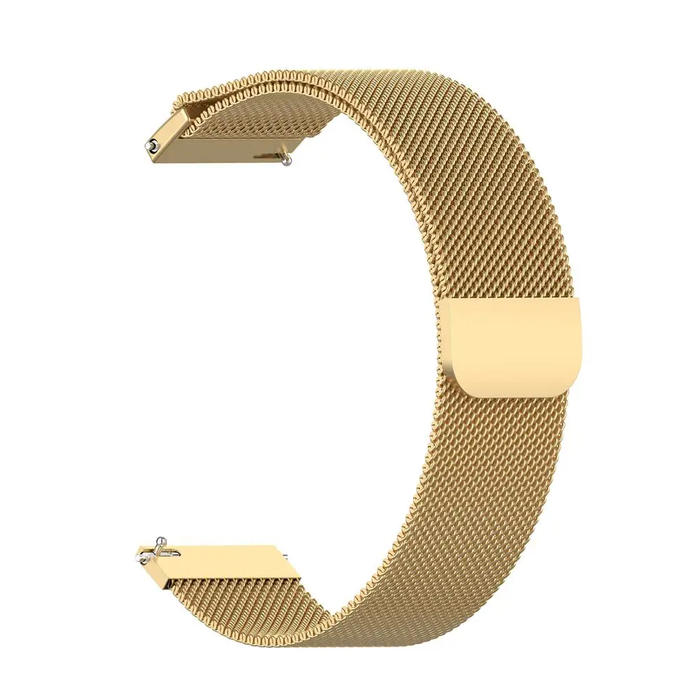 FIFATA 20/22 мм металлический Миланской магнитного сменный ремешок для часов для Huami Amazfit Stratos 3 Смарт-часы браслет для смарт-браслета Amazfit GTR - Цвет: Gold