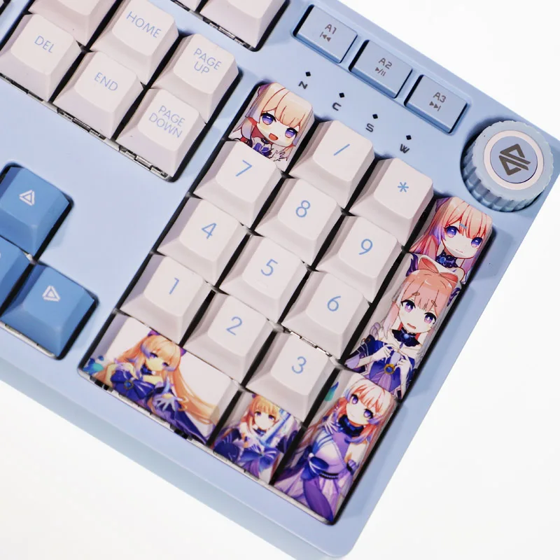 

Genshin Impact Keycaps Game Coral Gongxinhai Keyboard Theme Keycaps Fans Otaku Game Player Cosplay Props Gifts Anime Keycap