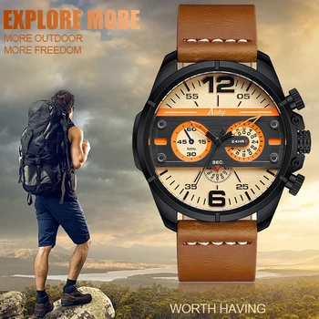 

Aishy 2020 Sport Men Wristwatch Water Resistant Unique Quartz Watch Business Luxury Vintage Watch Personality Design TOP quality