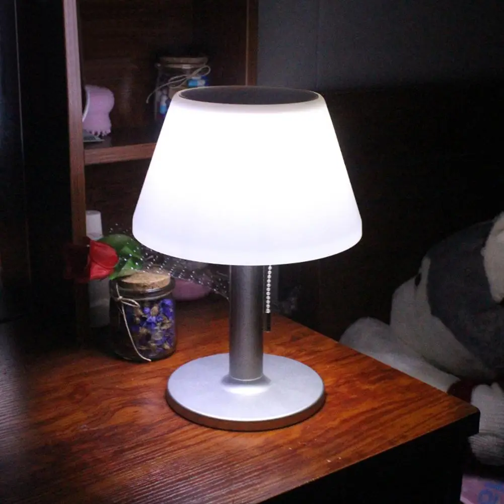 

Solar Power Desk Light Waterproof Stainless Steel Table Lamp Mode Decoration Basic Desk Lamp for Bedroom Outdoor
