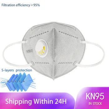 

Spain 10 days Fast Delivery GRAY KN95 Mask with Valve Dust KN95S Face Mask Masks Respirator Month Filter Mask Mascarillas