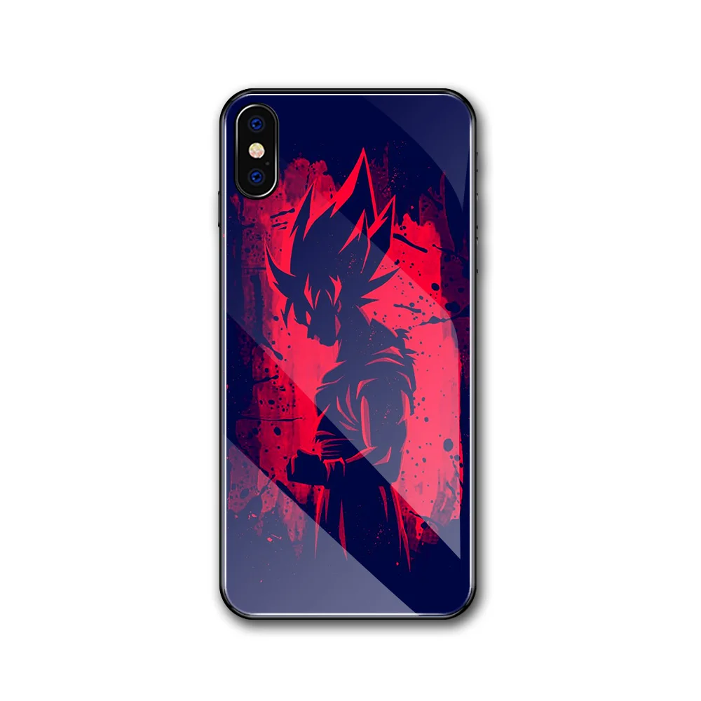 Finder чехол для iphone Xs чехол Dragon Ball Z Сон Гоку Стекло задняя крышка чехол для iphone 6, 6 S, 7, 8 plus X XR XS MAX 11 pro max - Цвет: 02197
