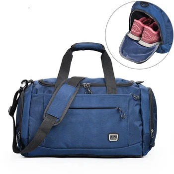 

Water-resistant Mens Sports Gym Bag with Separate Shoes Compartment Travel Duffel Bag Weekender Bag Women Travel Handbag