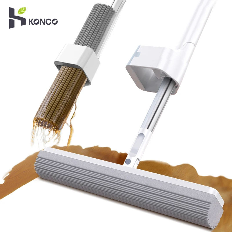 Konco Hands Wash Free Cotton Mop Squeeze Water Absorbent Mops 360