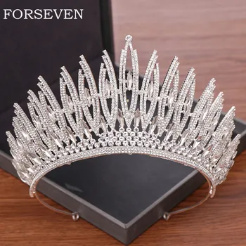 

Handmade Rhinestone Crystal Crown Headband Wedding Bride Hair Accessories For Women Prom Bridal Crown Tiara Wedding Hair Jewelry
