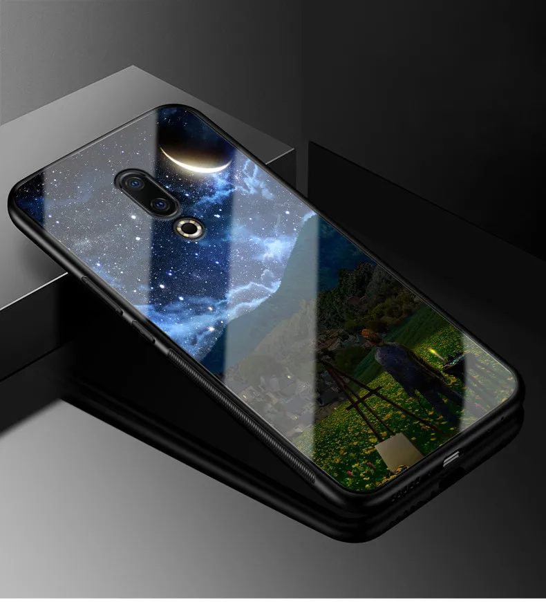 H 6,0 ''для Meizu 16th чехол Стекло модная жесткая накладка на заднюю панель для телефона Meizu 16th чехол крышка мягкая TPU рамки M882Q принципиально для Meizu 16 Ом - Цвет: 34