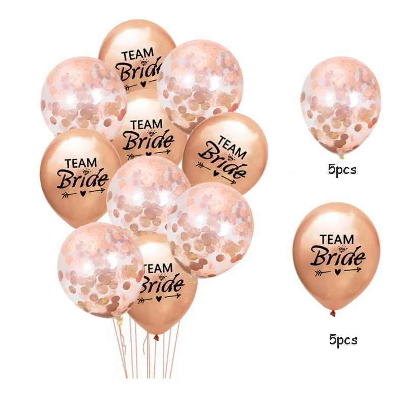 

12inch Team Bride Confetti Golden Balloon Wedding Party Decoracion Balony Globos Mariage Ballonnen Latex Room Decoration Round
