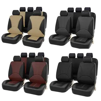 

9pcs PU Leather Universal Car Seat Covers High Quality Full Set Car Seat Cover Interior Accessories For 4 Season Car Seat Cover