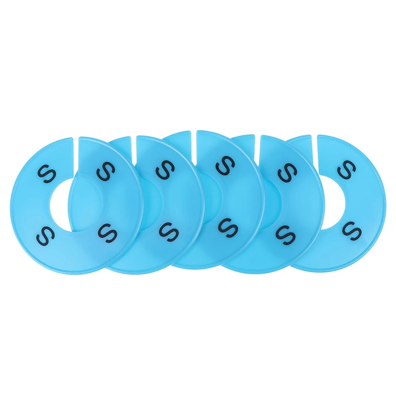 sky blue 5 шт./лот, пластиковые разделители для одежды, круглые вешалки, разделители для одежды, бирки для одежды, маркировочное кольцо - Цвет: sky blue