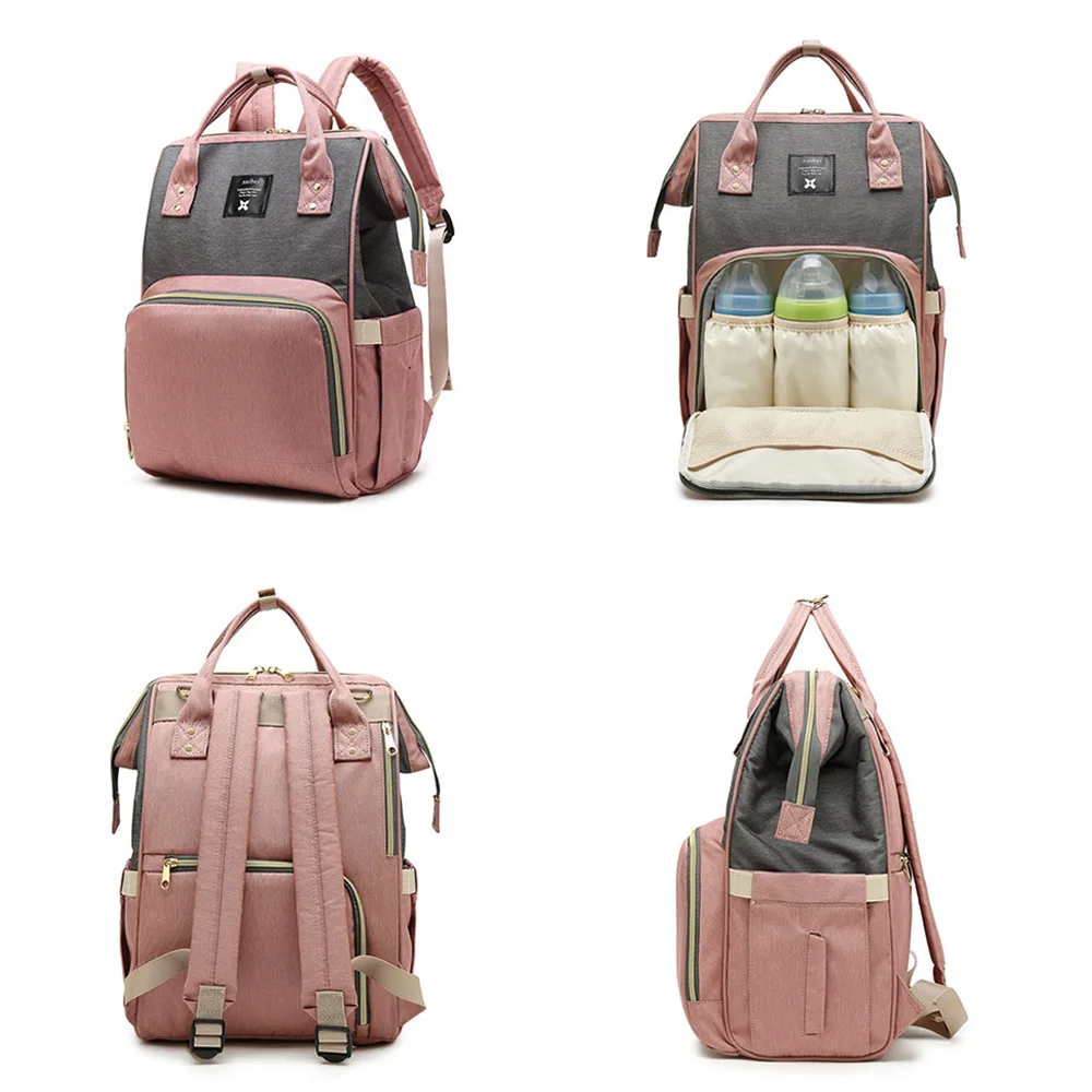 Fashion Mummy Maternity Backpack Diaper Bag Nursing Bag Stroller Bag  Baby Travel Bag Large Capacity Nappy Bag For Baby Care