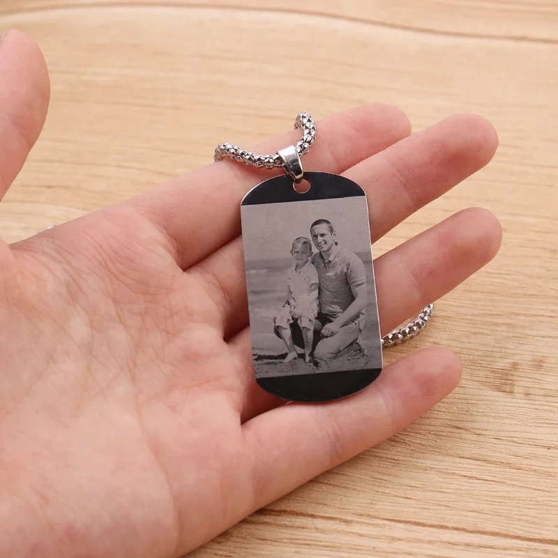 Уникальный DIY фото ожерелье резец из нержавеющей стали фото сувенир крутящий момент записи памяти Кулоны "любовь" подарок на день Святого