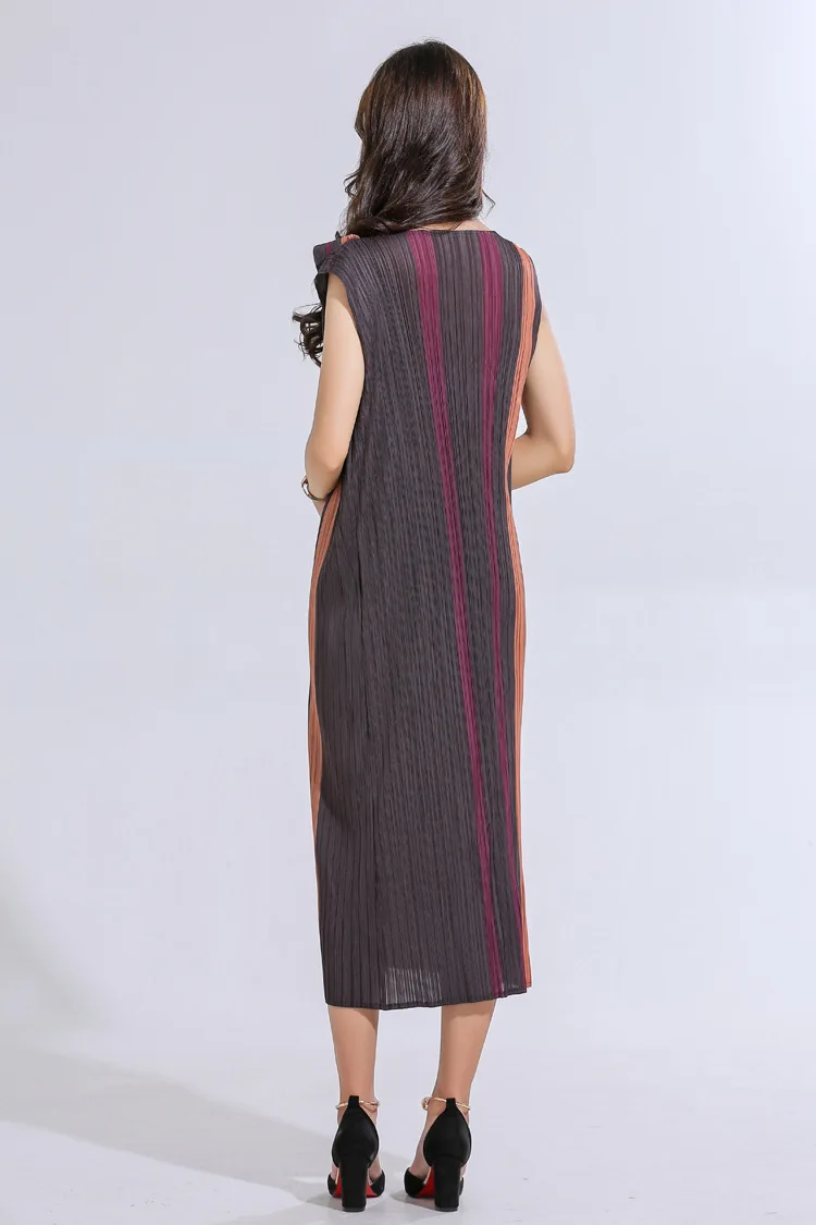 Новинка Miyake fold платье с цифровым принтом плиссированные серии свободные тонкие платья