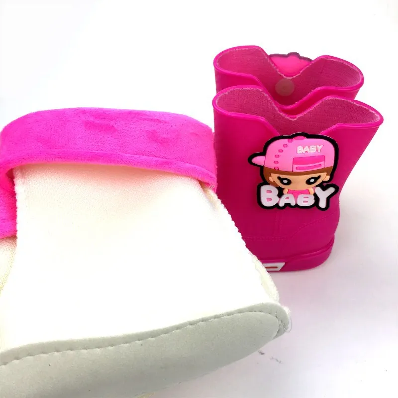 

2019 New Style Fashion Cartoon Cute PVC Rain Boots Glue Snow Boots Children Small GIRL'S And BOY'S Baby Anti-slip Warm