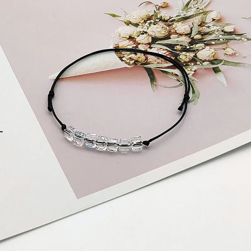 

Fashion Crystal Bead Charm Bracelet Coloful Cristal Simple Bracelets for Women Beaded Bohemia Handmade Bracelet Jewellry