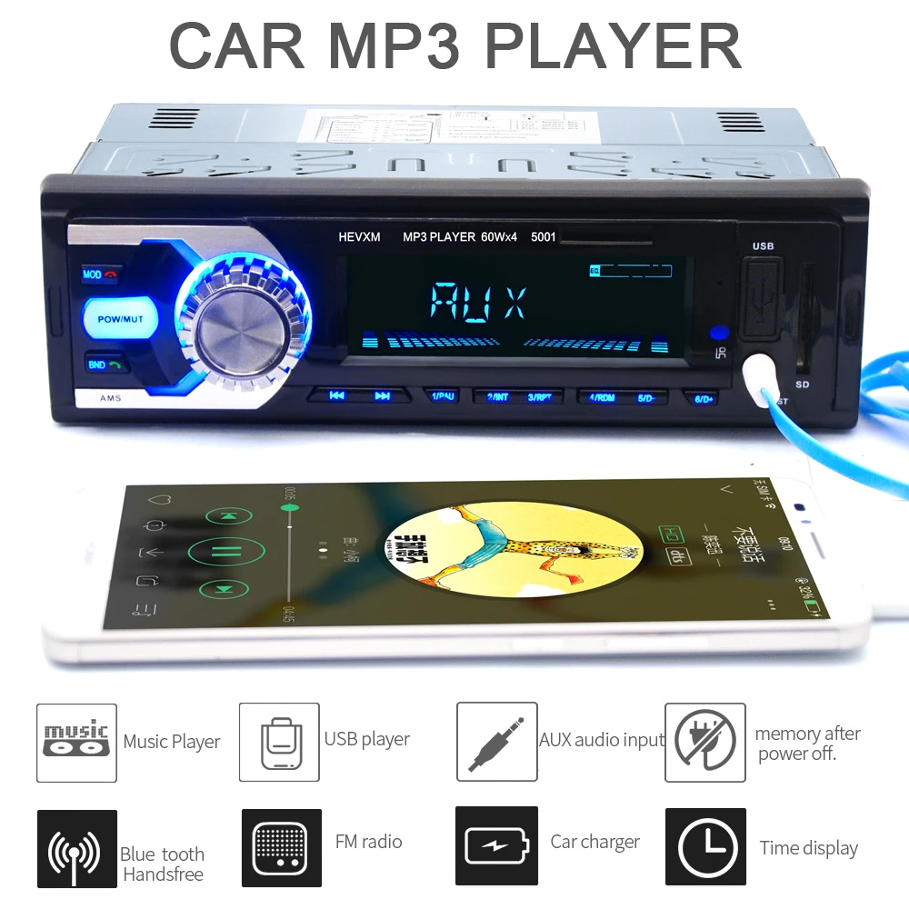 12 в 1 DIN в-dash Bluetooth стерео fm-радио MP3 аудио плеер подходит для громкой связи вход Aux/SD/USB/MP3/MMC