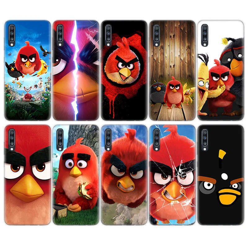 Animal Angry Bird Print Silicon Phone Case For Samsung S9 S8 A6 A8 J4 J6 Plus + A7 A9 J8 2018 S6 S7 Edge Note 10 Pro 9 8 Cover |