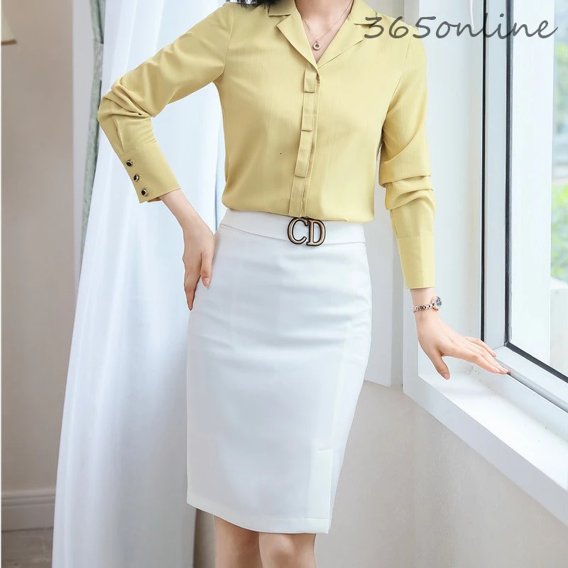 Elegant White Slim Hips Skirts Formal OL Styles Women Business Work Wear Skirt Shorts Ladies Office Professional Mini Skirts