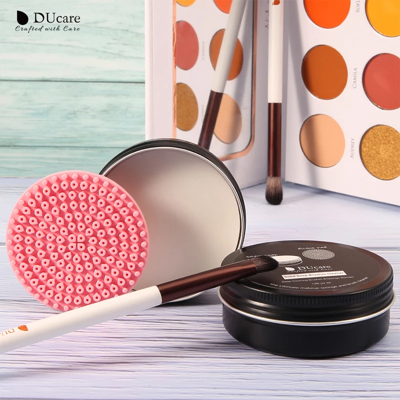 DUcare Makeup Brush Cleaner Shampoo Soap Solid Brush Cleaning Mat Removes  Cosmetic Color Brush Cleaner Pad for Cleaning Makeup Sponges Brushes