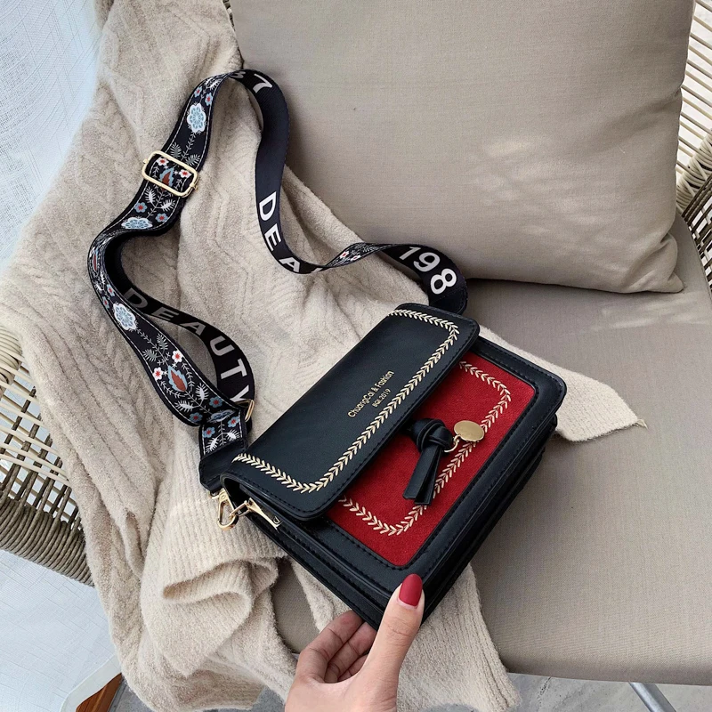 Роскошная женская маленькая квадратная сумка Классическая модная кожаная через