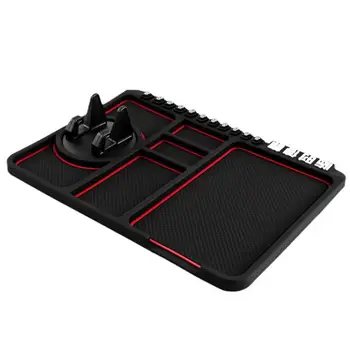 

Car Front Dashboard Silicone Non-Slip Mat 200x128mm High Quality Auto Interior Front Storage Catcher Pad Mat Organizer