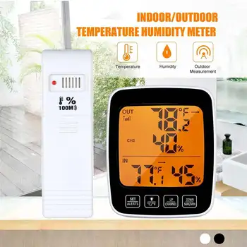 

Weather Station Tester LCD Digital Thermometer Alarm Temp Meter Wireless Outdoor Transmitter Humidity Sensor Monitor Alert