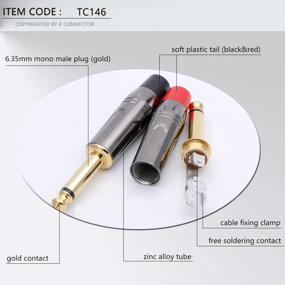 GENERICO Cable Jack Plug 6.3 Mm Macho Guitarra Amplificador 1.5 Mts