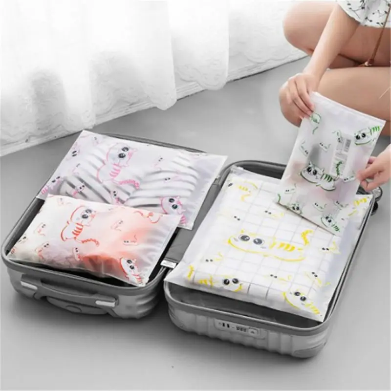 

Transparent Cute Cat Design Cosmetic Bag Travel Makeup Case Women Zipper Make Up Organizer Storage Pouch Toiletry Wash Kit