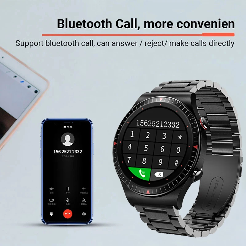 2021 New Bluetooth Call Smart Watch 4G ROM Men Recording Local Music Fitness Tracker Smartwatch For Huawei GT2 pro Xiaomi phone