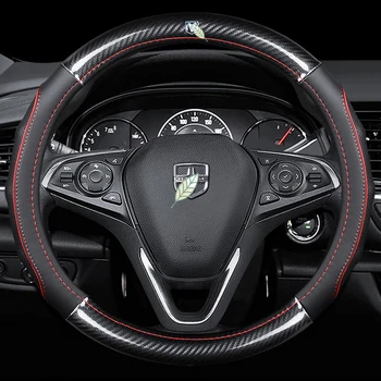 

Car Carbon Fiber Leather Steering Wheel Covers Interior Accessories 38cm for DODGE Caliber Journey Charger Avenger Car Styling