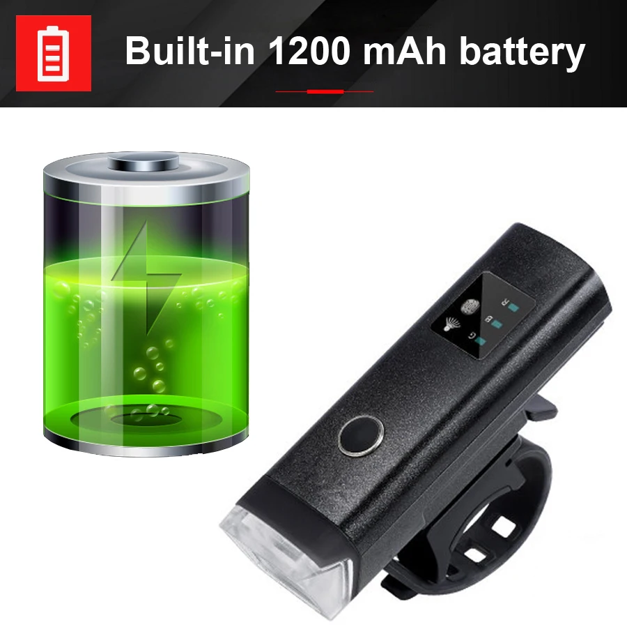 USB Rechargeable Lantern Lamp with Horn 350 Lumen Flashlight for Bicycle German Standard Anti-glare Induction Bike Front Light
